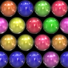 Image showing Glassy 3D Balls