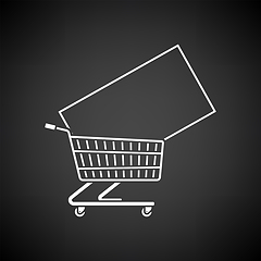 Image showing Shopping Cart With TV Icon