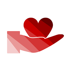 Image showing Hand Present Heart Ring Icon