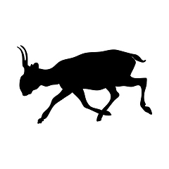 Image showing Saiga Antelope Silhouette