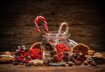 Image showing Sweet striped candy canes