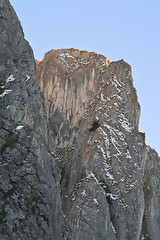 Image showing Twilight over the cliff