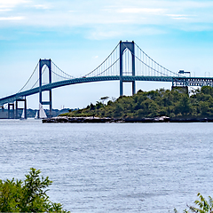 Image showing Jamestown Bridge newport bridge in newport rhode island