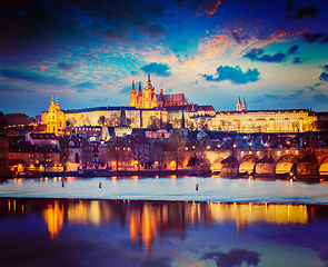 Image showing View of Prague in twilight