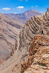 Image showing Photographer taking photos in Himalayas