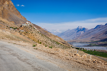 Image showing Ki monastery. Spiti Valley, India