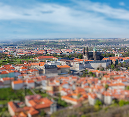 Image showing Aerial view of Hradchany, the St. Vitus Cathedral