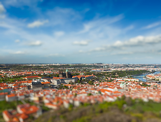 Image showing Aerial view of Hradchany, the St. Vitus Cathedral