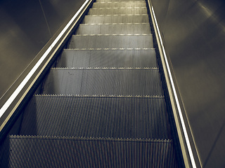 Image showing Vintage looking Escalator