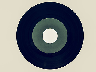 Image showing Vintage looking Vinyl record 45 rpm