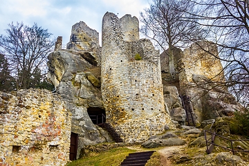 Image showing Frydstejn castle in Cesky Raj, zech Republic