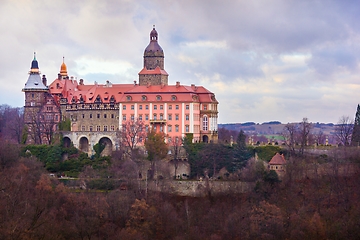 Image showing View of the castle Ksiaz in Poland