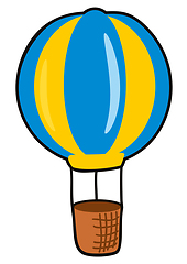Image showing Hot air balloon in the drawing