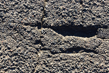 Image showing old damaged asphalt