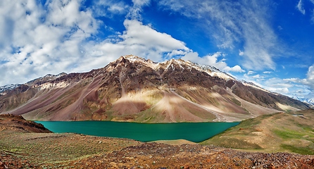 Image showing Chandra Tal lake in Himalayas