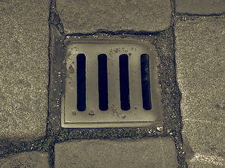 Image showing Vintage looking Manhole