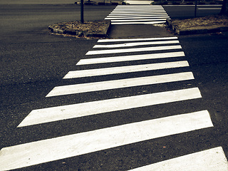 Image showing Vintage looking Zebra crossing