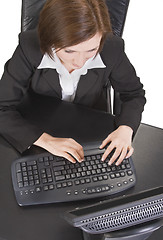 Image showing Working on a computer