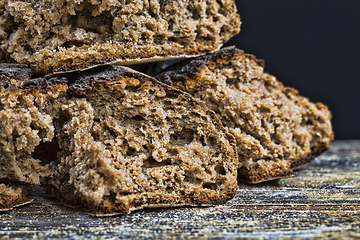 Image showing baked in a rustic oven ,bread