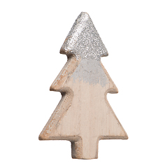 Image showing Christmas pine tree made of wood