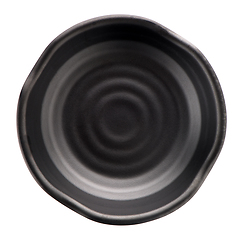 Image showing Empty black plate