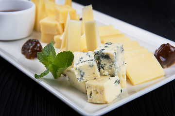 Image showing Cheese Plate Closeup