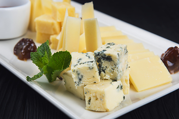Image showing Cheese Plate Closeup