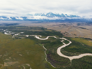 Image showing Kurai steppe and Chuya river