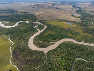 Image showing Kurai steppe and Chuya river