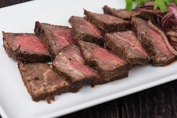 Image showing Meat Cutting on plate