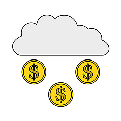 Image showing Coins Falling From Cloud Icon