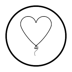 Image showing Heart Shape Balloon Icon