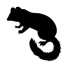 Image showing Forest Dormouse Silhouette