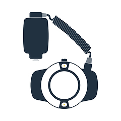 Image showing Icon Of Portable Circle Macro Flash