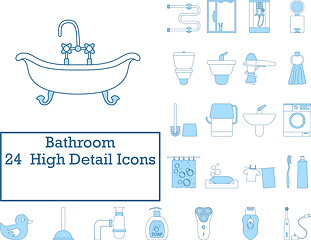 Image showing Bathroom Icon Set