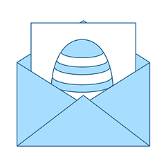 Image showing Envelop With Easter Egg Icon