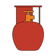 Image showing Icon Of Camping Gas Container