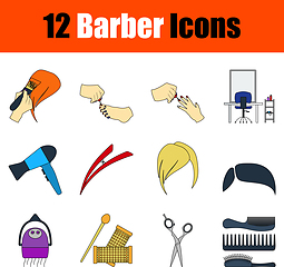 Image showing Barber Icon Set