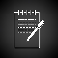 Image showing Notebook With Pen Icon