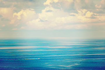 Image showing Speeding boat in sea