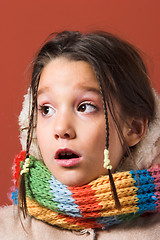 Image showing child with coat and scarf