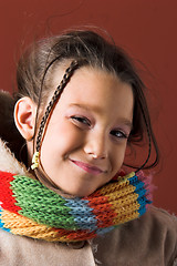 Image showing child with coat and scarf