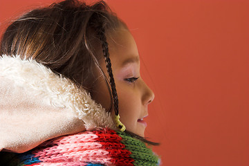 Image showing child with coat and scarf