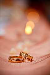 Image showing wedding rings and candles