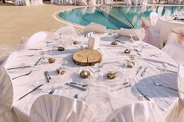 Image showing Wedding decorations for table