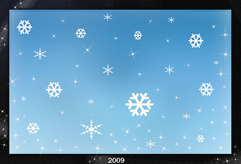 Image showing The screen with a snowflake