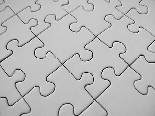 Image showing white jigsaw background