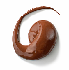 Image showing melted chocolate on white background