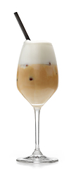 Image showing glass of iced coffee latte cocktail