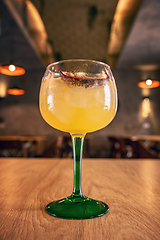 Image showing Cold refreshing summer passion fruit cocktail